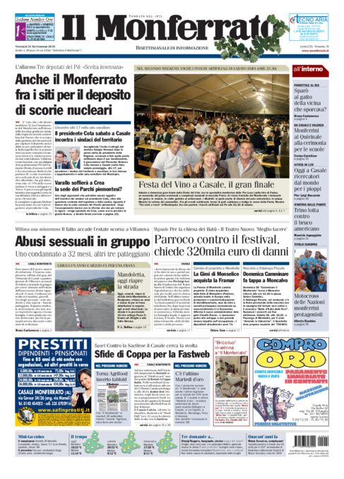 Il Monferrato - Edizione 70 del 24/09/2010